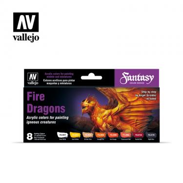 Набор красок Vallejo A.Giraldez Game Color Set: Fire Dragons by A.Giraldez 72312 (8 красок по 17 мл)