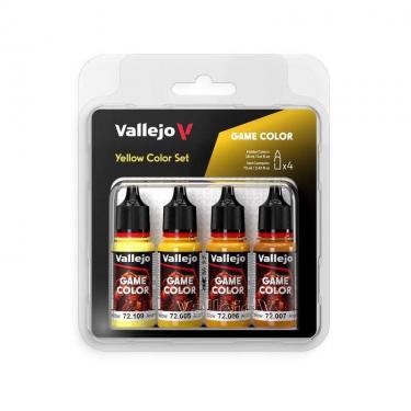 Набор красок Vallejo Game Color Set: Yellow 72378 (4 краски по 18 мл)