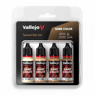 Набор красок Vallejo Game Color Set: Tanned Skin 72380 (4 краски по 18 мл)