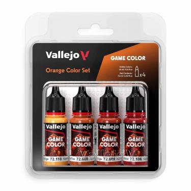 Набор красок Vallejo Game Color Set: Orange 72381 (4 краски по 18 мл)