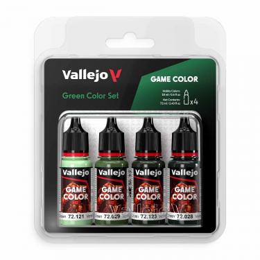 Набор красок Vallejo Game Color Set: Green 72384 (4 краски по 18 мл)