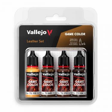 Набор красок Vallejo Game Color Set: Leather 72385 (4 краски по 18 мл)
