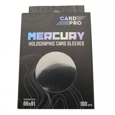 Протекторы голографические Card-Pro Черные для ККИ (100 шт.) 66x91 мм - для карт MTG, Pokemon