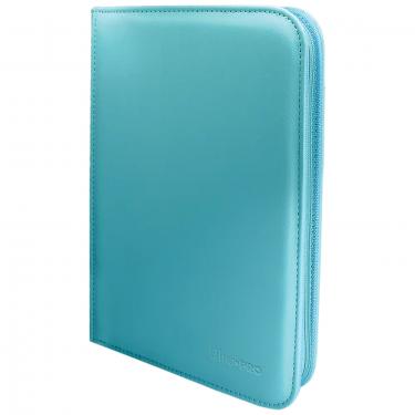 Альбом для карт Ultra Pro — Vivid 4-Pocket Zippered PRO-Binder с 20 листами 2х2 Light Blue