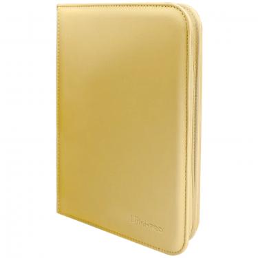 Альбом для карт Ultra Pro — Vivid 4-Pocket Zippered PRO-Binder с 20 листами 2х2 Yellow