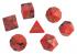 Премиум-набор кубиков для ролевых игр STUFF PRO. Красный с черным