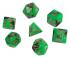 Премиум-набор кубиков для ролевых игр STUFF PRO. Зеленый с черным