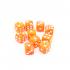 Набор цветных кубиков STUFF-PRO d6 (10 шт., 16мм, нефритовые) оранжевый