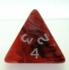 4-гранный кубик пирамида 15мм (d4) драгоценный камень 8-ми цветов (100 шт)