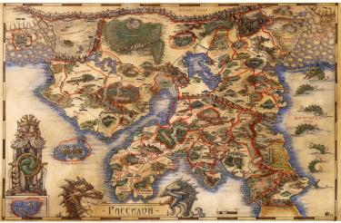 Интерьерный баннер «Hellfrost: Карта Рассилона»