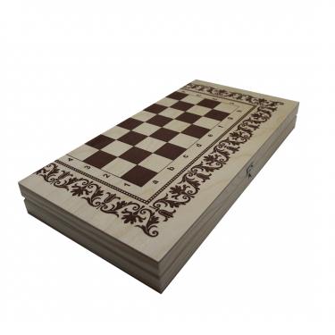 Игра 3 в 1 нарды, шашки, шахматы пластмассовые (400х400х28)