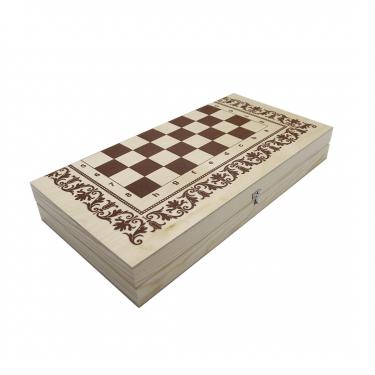 Игра 4 в 1 нарды, шашки, шахматы, карты (400х400х28)