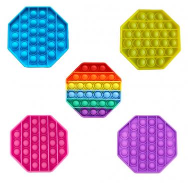 Игрушки-антистресс Pop It Восьмиугольники (5 разных цветов)