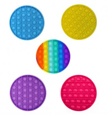 Игрушки-антистресс Pop It Круги (5 разных цветов)
