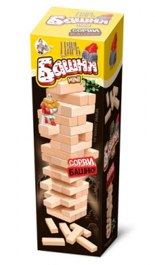 Игра для детей и взрослых "Царь Башня mini" (падающая башня)