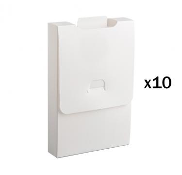 Набор из 10 картотек Meeple House: Taro (толщина 20 мм, белая)