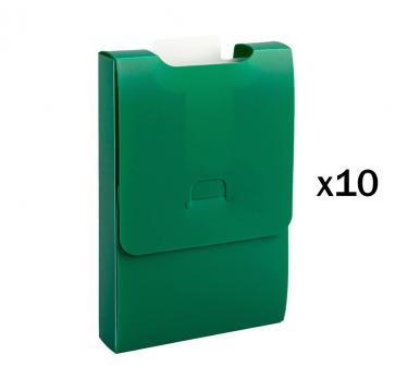 Набор из 10 картотек Meeple House: Taro (толщина 20 мм, зелёная)
