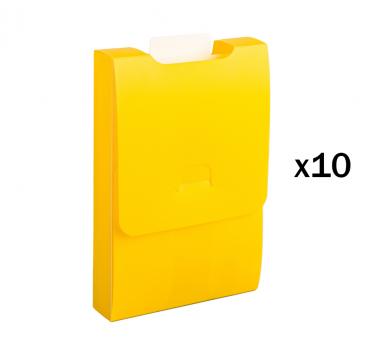 Набор из 10 картотек Meeple House: Taro (толщина 20 мм, жёлтая)