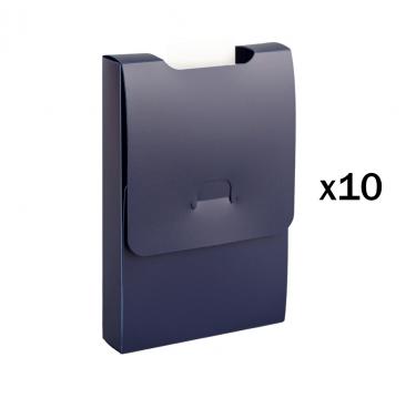 Набор из 10 картотек Meeple House: Taro (толщина 20 мм, синяя)