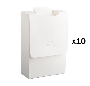 Набор из 10 картотек Meeple House: Taro (толщина 40 мм, белая)