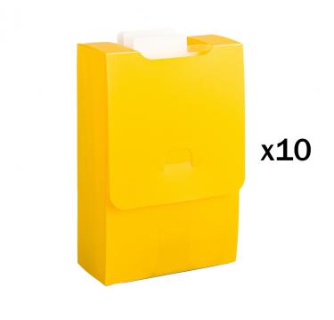 Набор из 10 картотек Meeple House: Taro (толщина 40 мм, жёлтая)