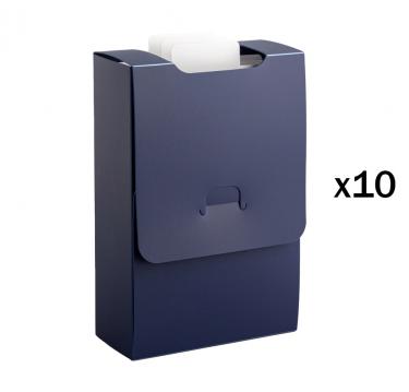 Набор из 10 картотек Meeple House: Taro (толщина 40 мм, синяя)