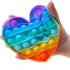 Набор игрушек-антистрессов Pop It Сердце (мультиколор) 100 штук